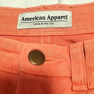 American Apparel high waisted shorts with zip up